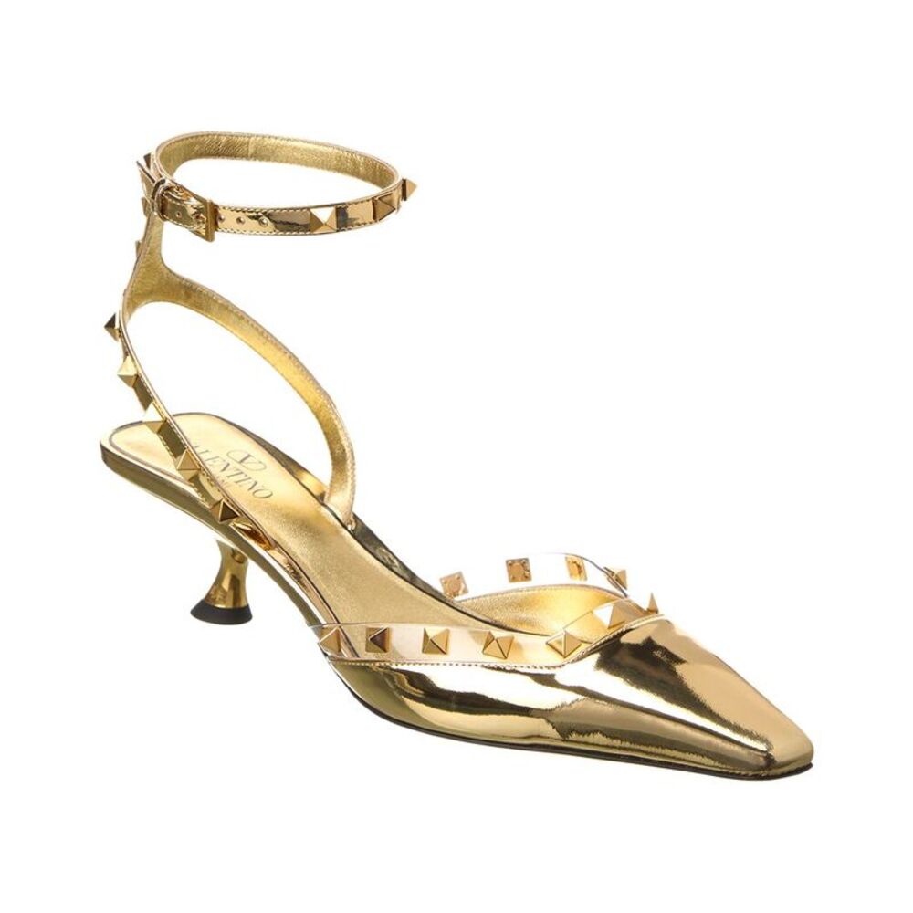 Valentino Rockstud 50 Leather & Vinyl Pump